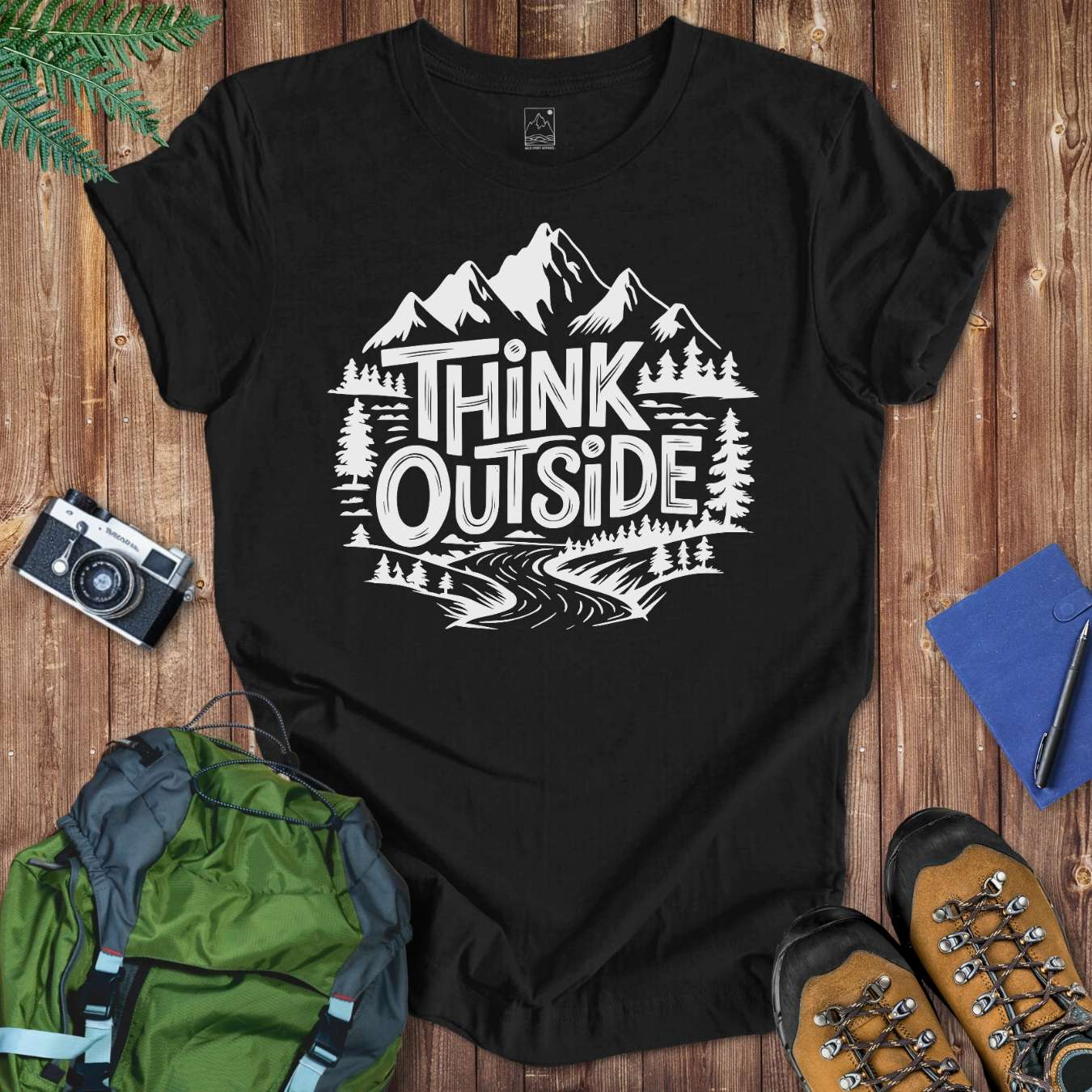 Think Outside Tee T-Shirt Black / S