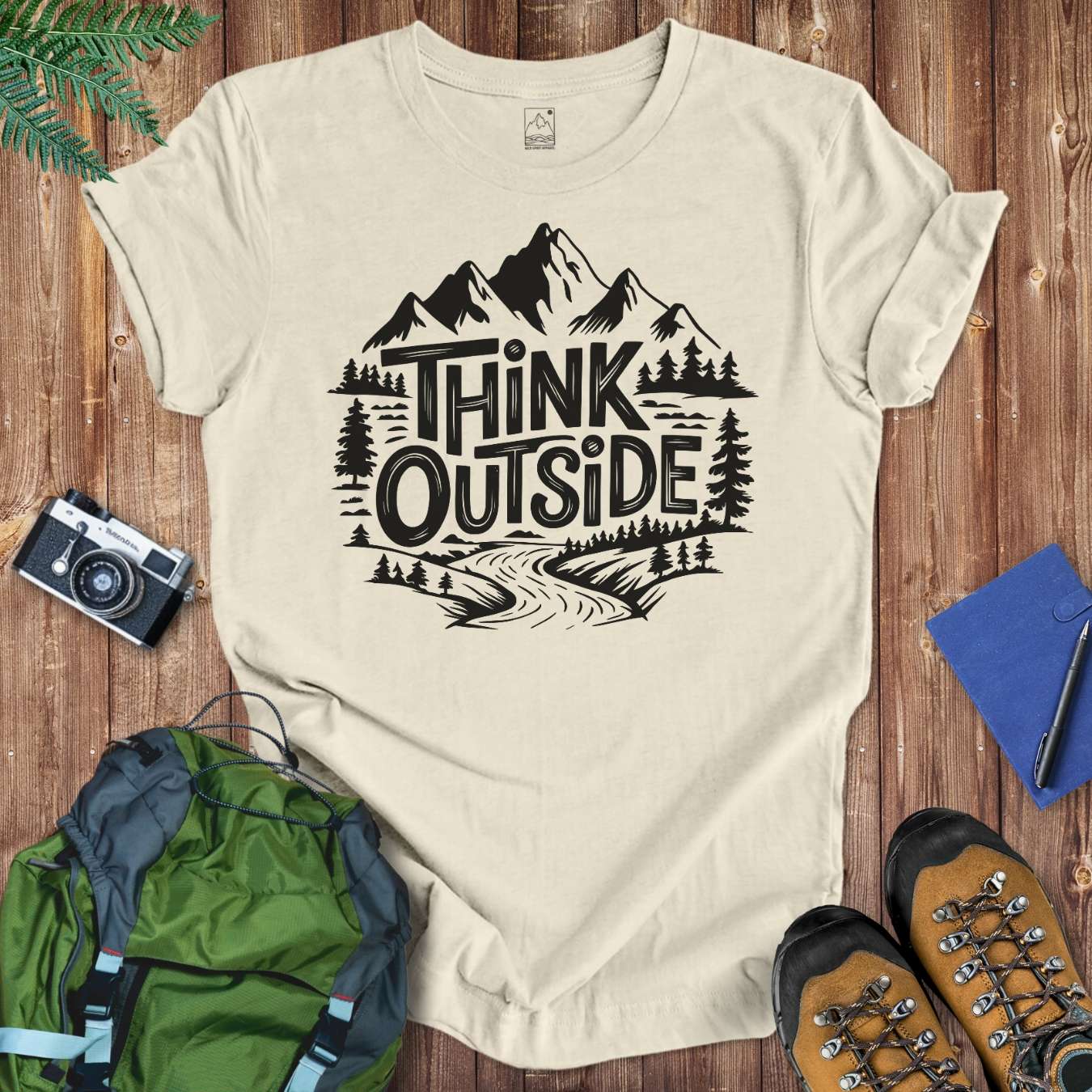 Think Outside Tee T-Shirt Natural / S