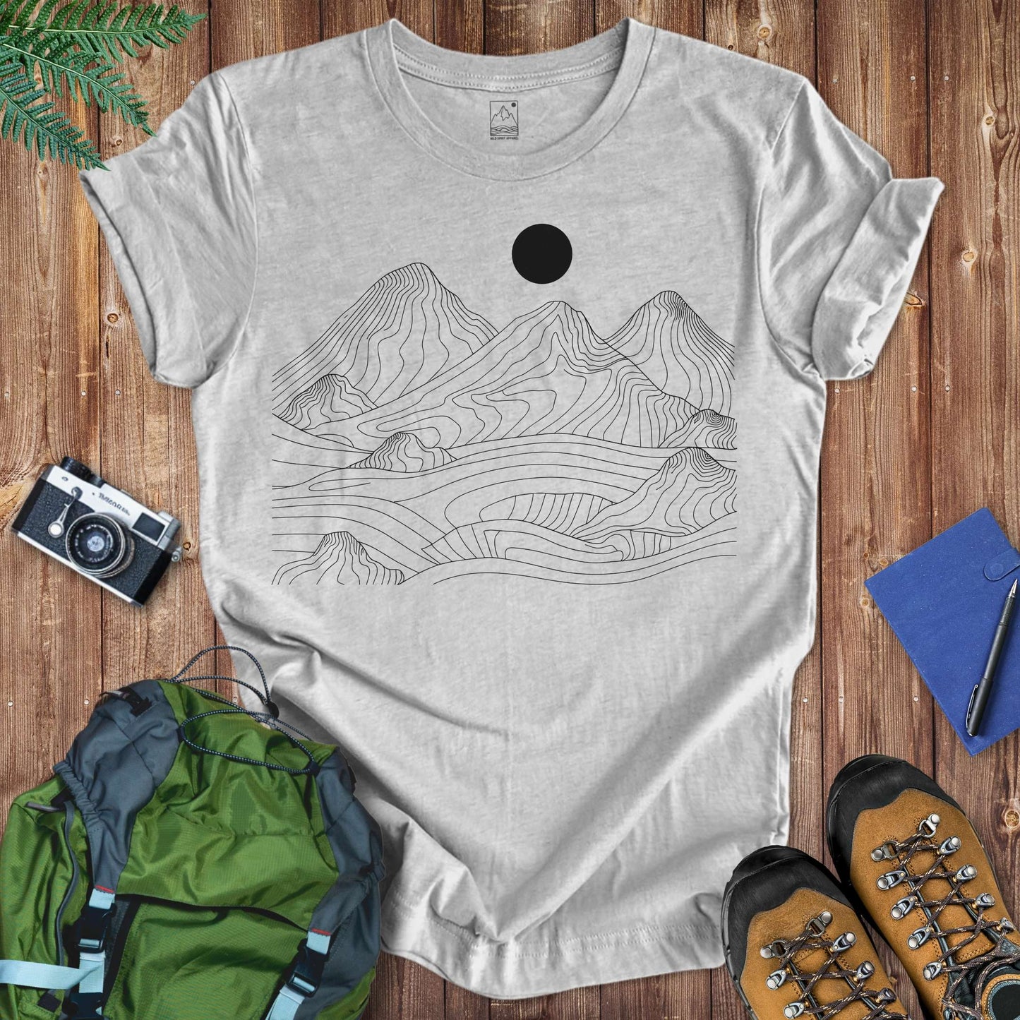 Wavy Mountains Tee T-Shirt Athletic Heather / S