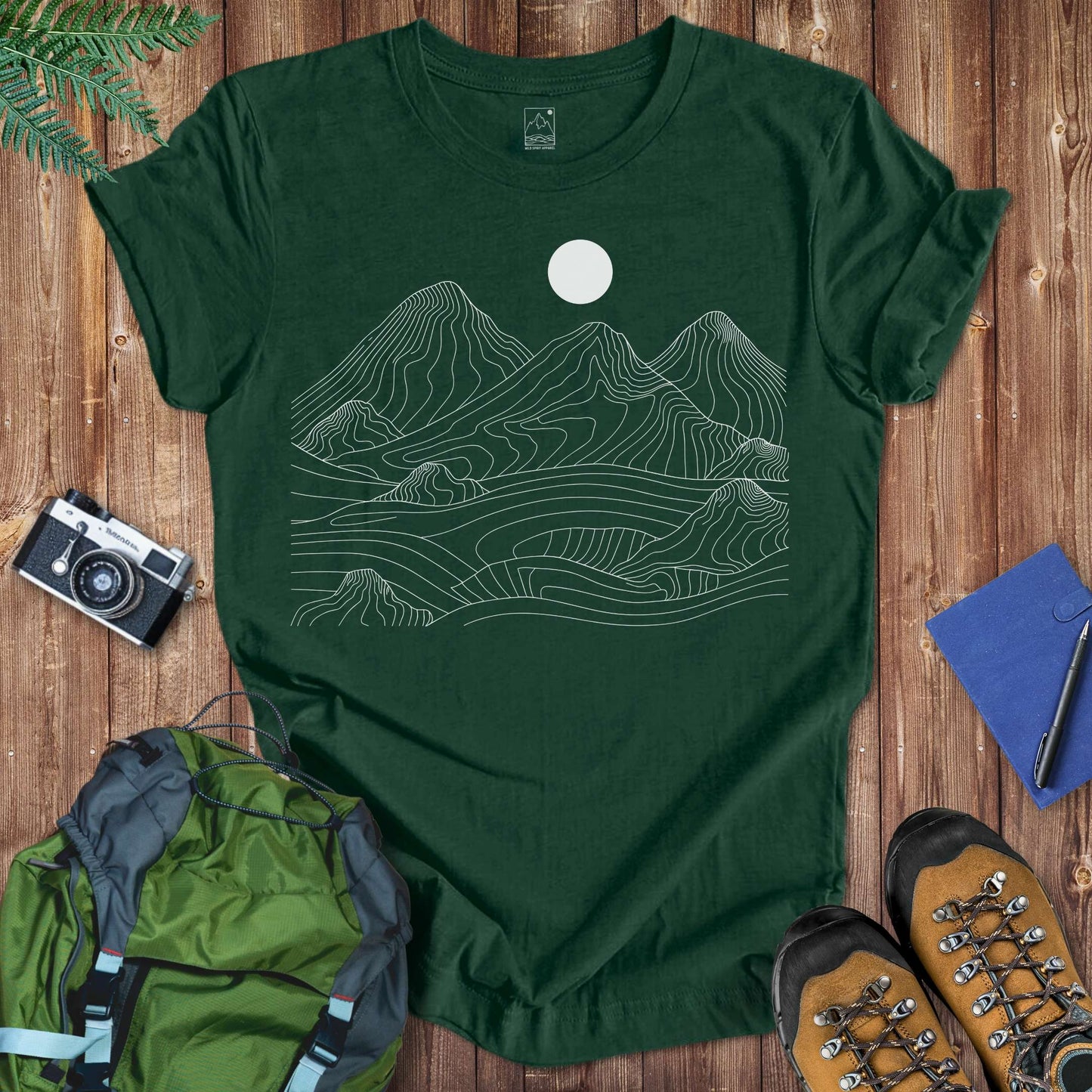 Wavy Mountains Tee T-Shirt Forest / S