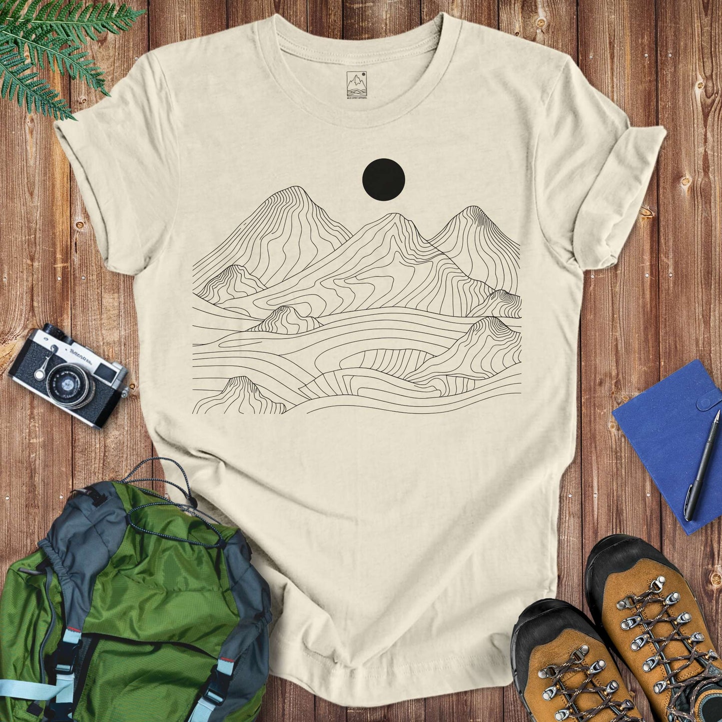 Wavy Mountains Tee T-Shirt Natural / S