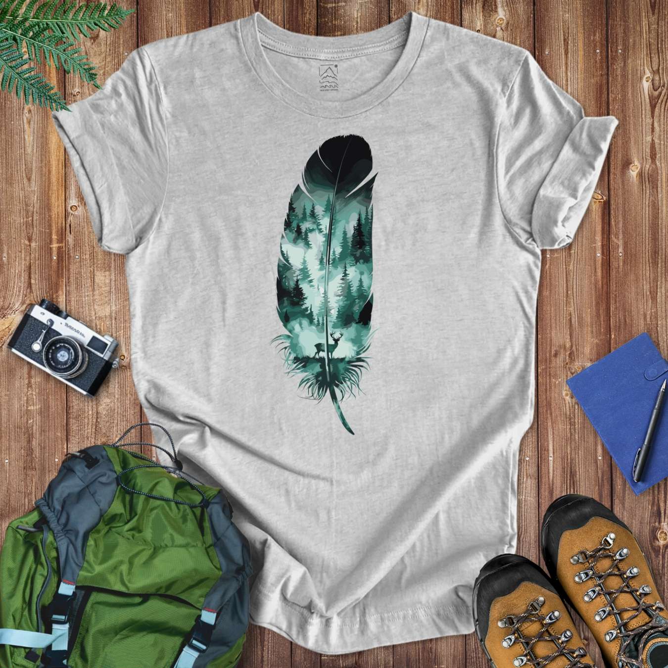 Wild Spirit Feather Tee T-Shirt Athletic Heather / S