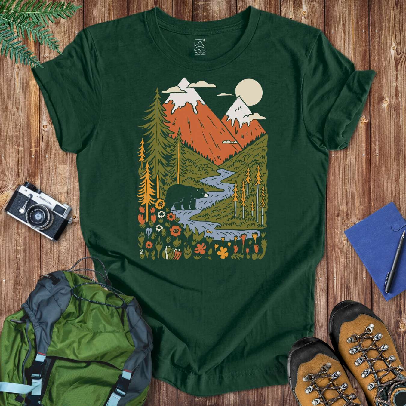 Wilderness Doodle Tee T-Shirt Forest / S