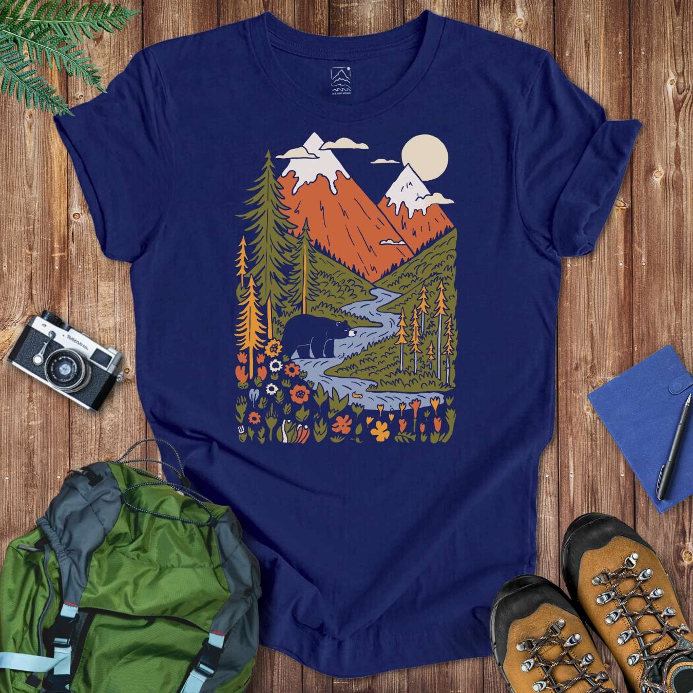 Wilderness Doodle Tee T-Shirt Navy / S