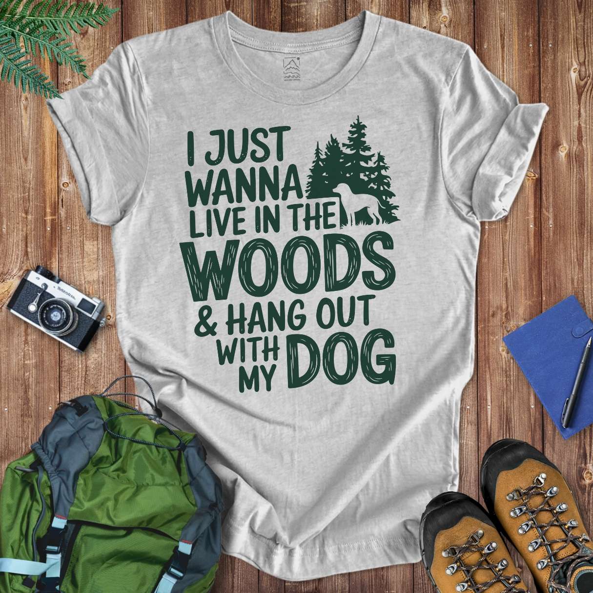 Woods & Dog Tee T-Shirt Athletic Heather / S